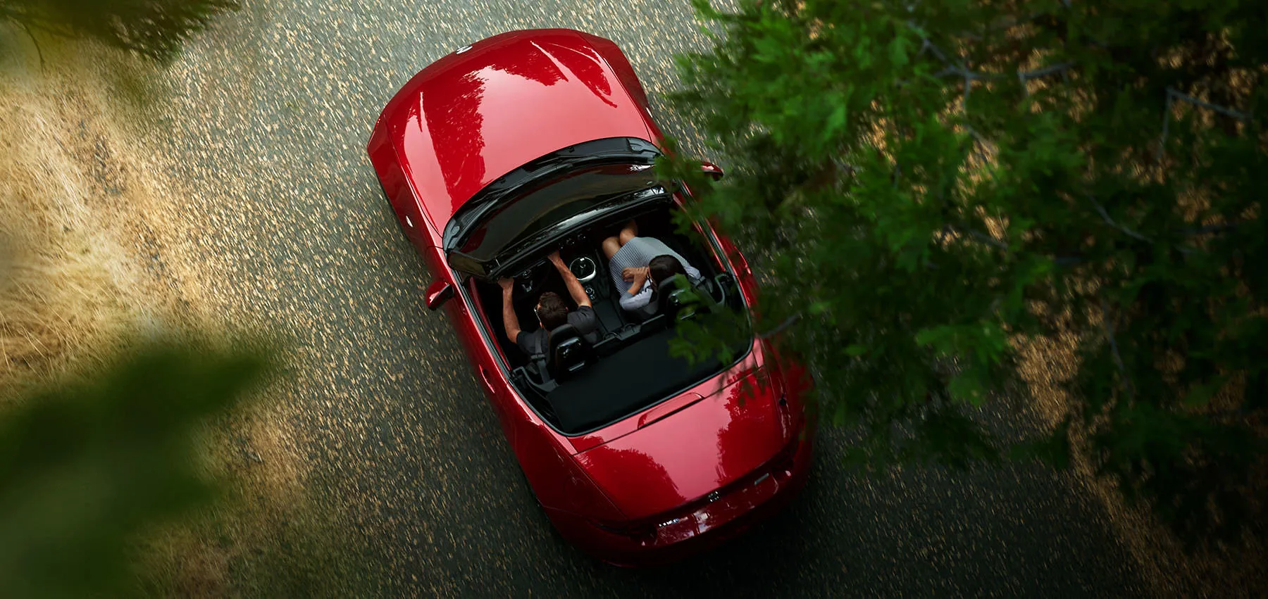Mazda Mx 5 Forest Aerial
